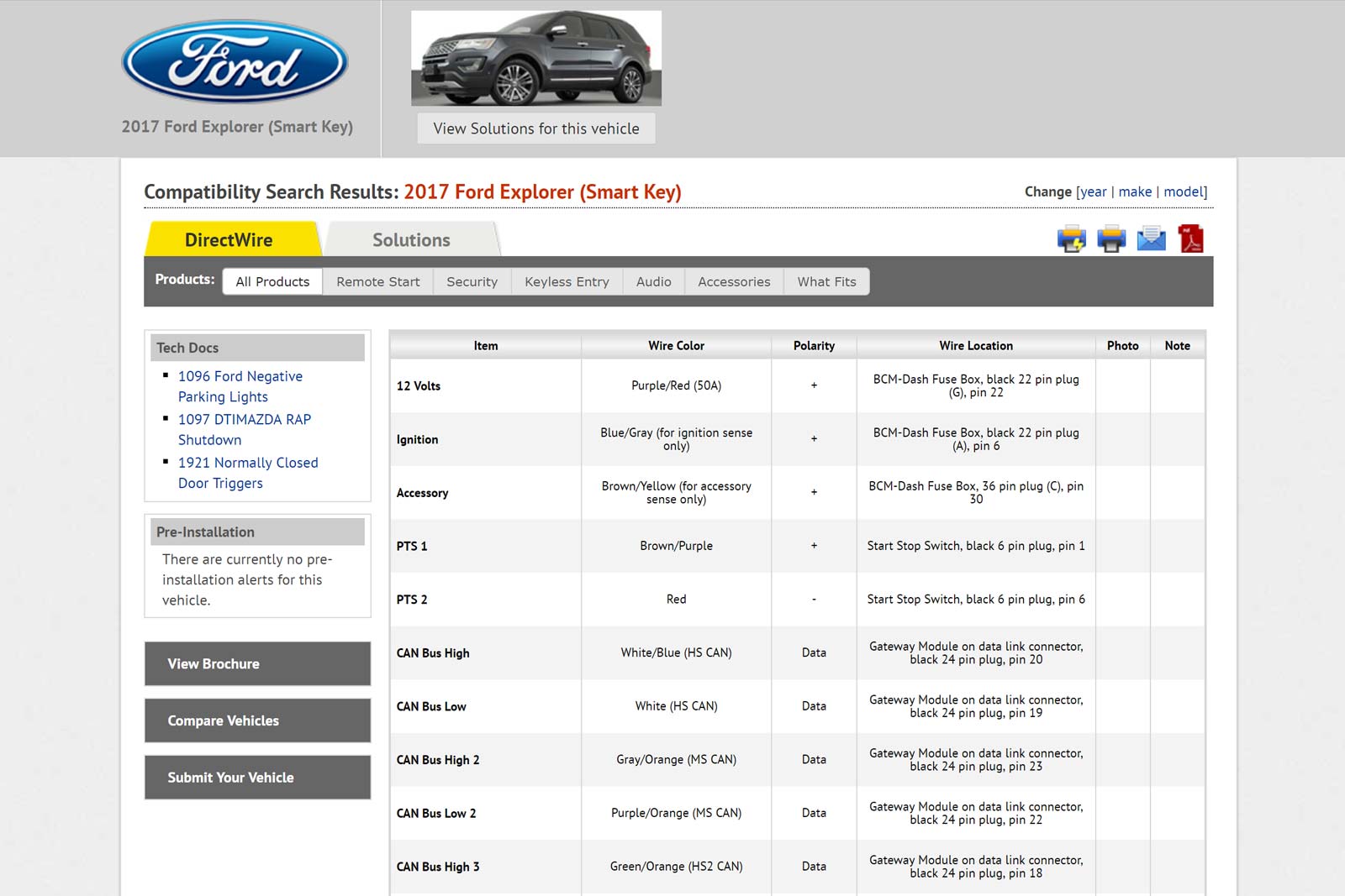 DirectWire Vehicle Wiring Database